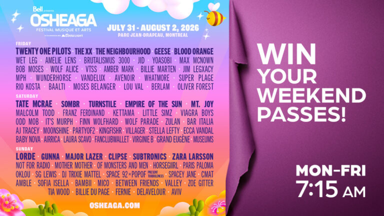 Win Weekend Passes To Osheaga 2026