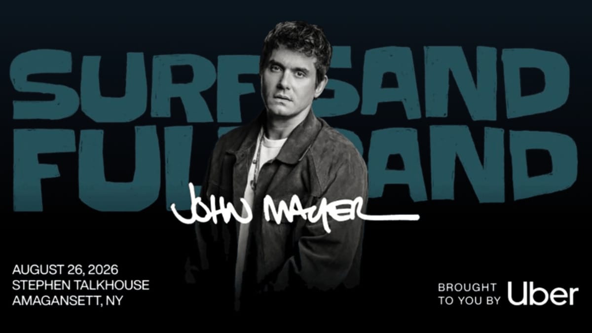 Win a 2-night trip to Amagansett, NY with flights, hotel, cash & John Mayer concert tickets