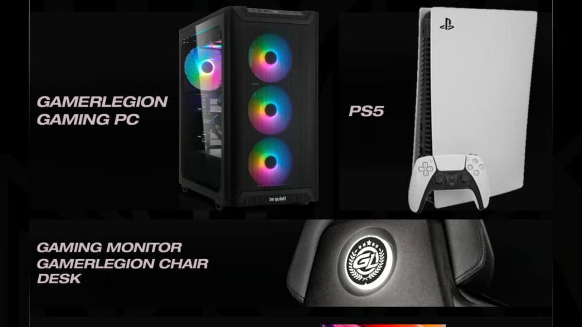 Win a GamerLegion Gaming PC, PS5, and More