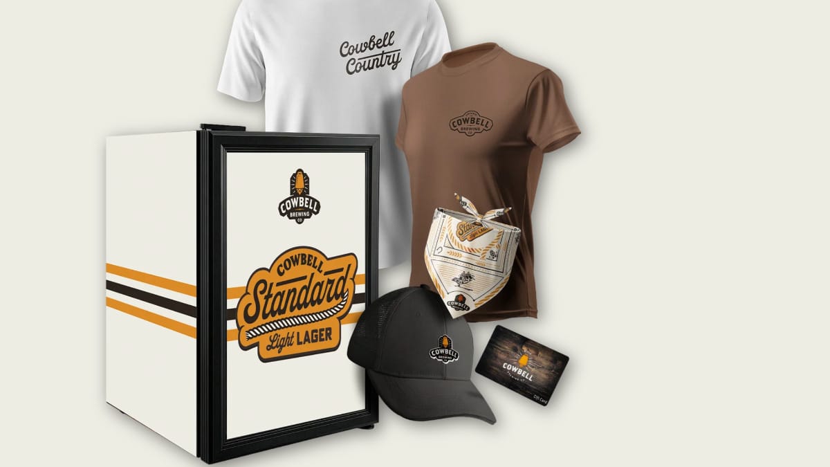 Win a mini beer fridge and Cowbell Brewing prize packs