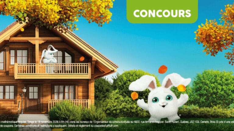 Win 1 of 3 1-year supplies of Cascades products & Chalet Domaine Vertendre credit