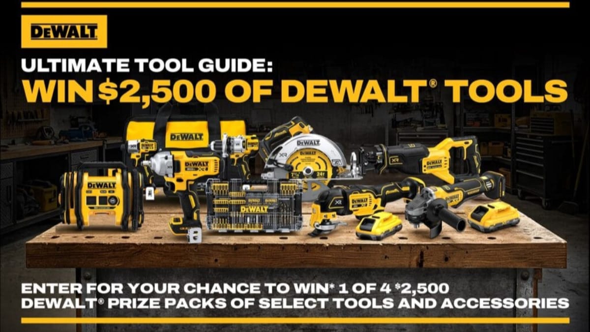 Win $2,500 of DEWALT Tools