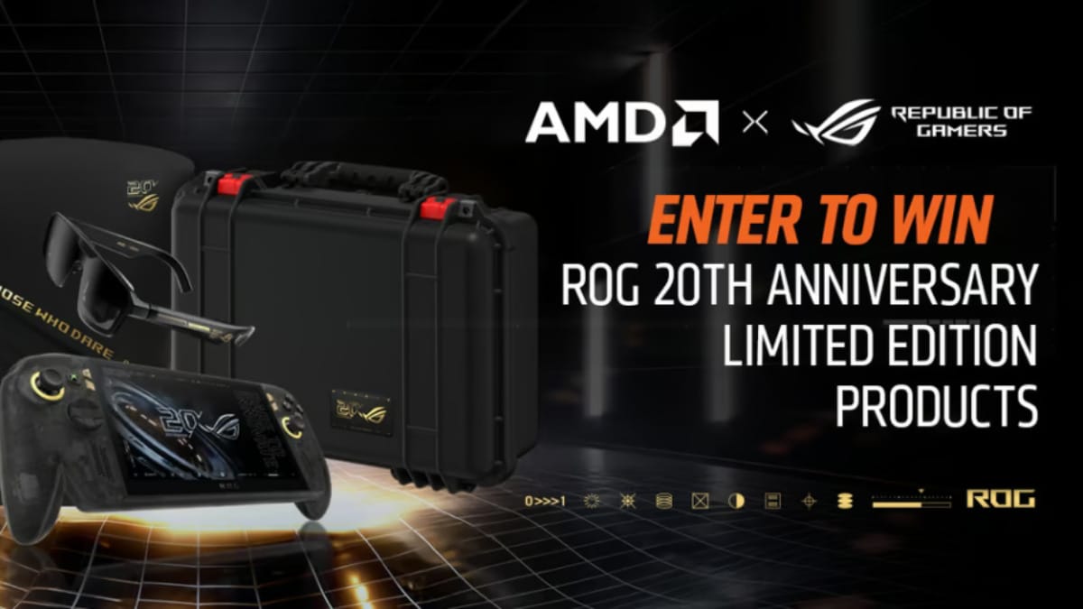 Win a ROG XBOX Ally X20 Bundle, A ROG Extreme Edition 20 MKB and Keycap Bundle, or A ROG SLASH Backpack Edition 20