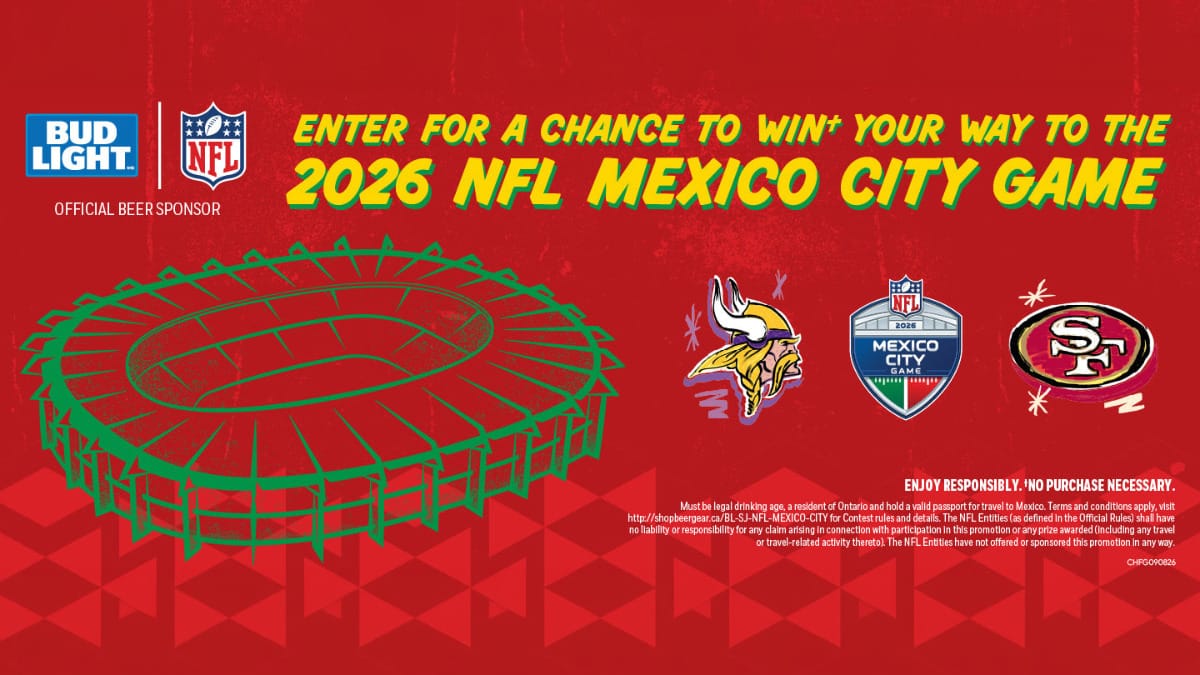 Win a trip for you and a guest to the 2026 NFL game in Mexico City