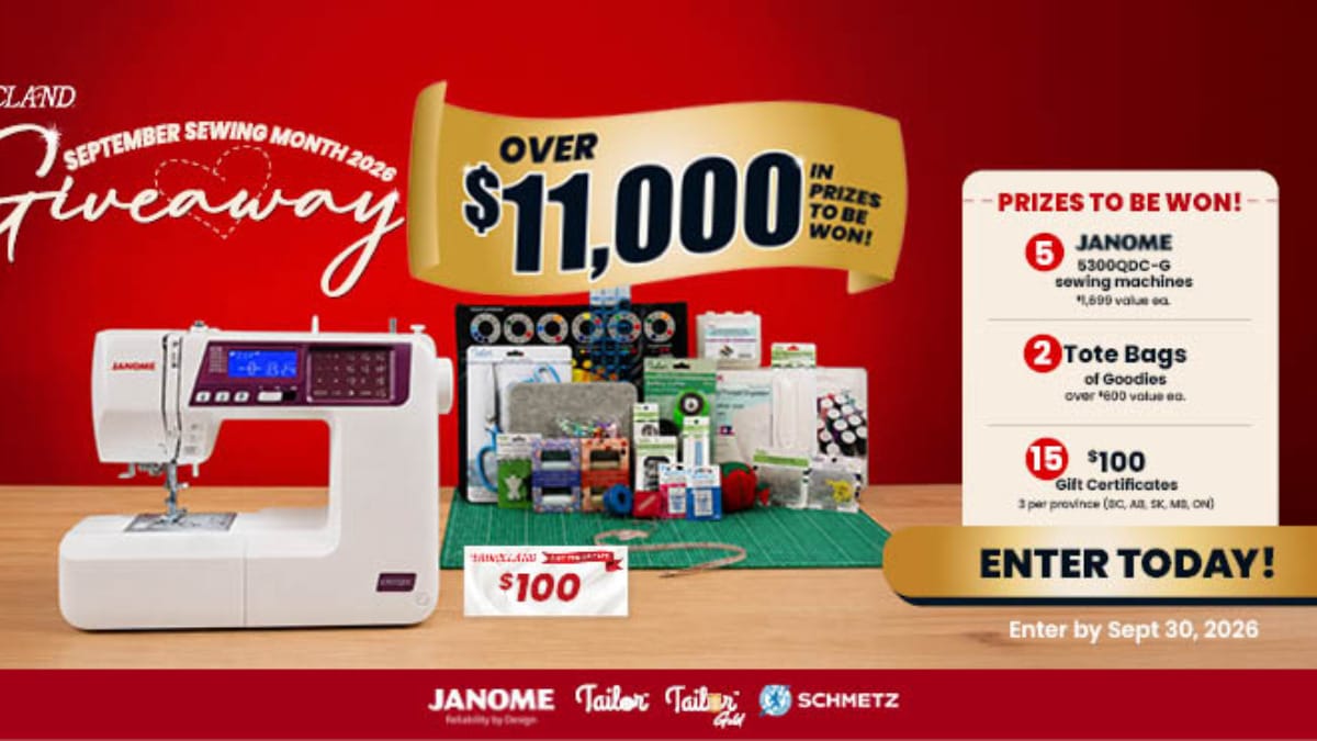Win Sewing Machines and Gift Cards